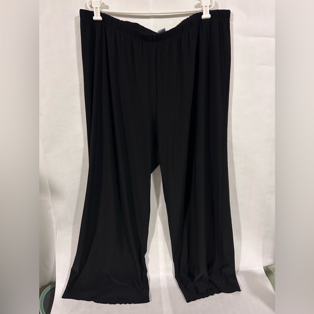 Women’s plus size wide leg dress pants Black Size 3X